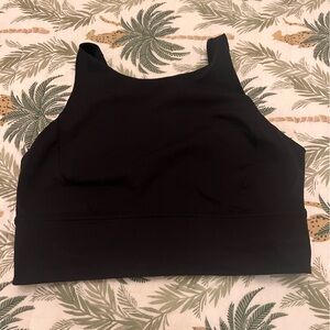 Lululemon Athletica Black Fitted Crop Sports Bra